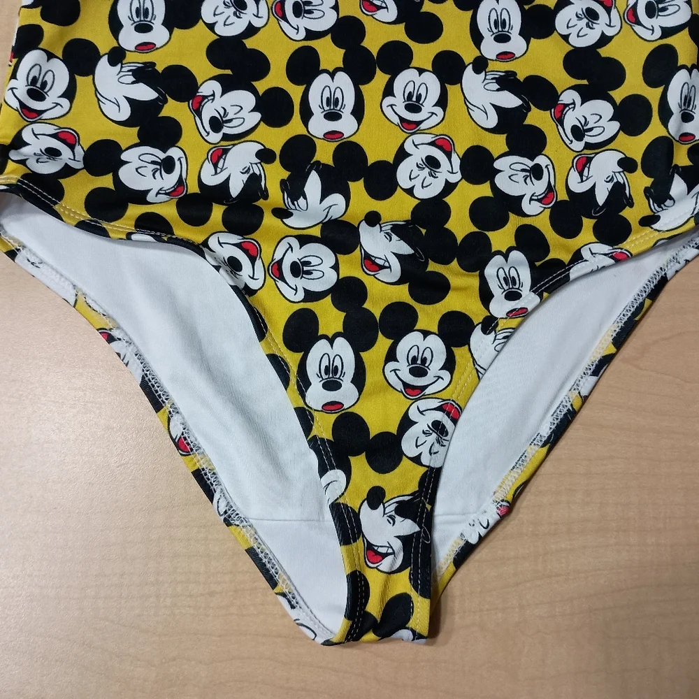 Forever 21 Kids Yellow Mickey Mouse One-Piece Swimsuit